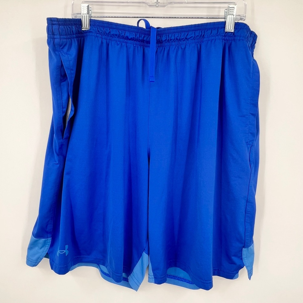 Under Armour Mens XXL Blue Athletic Training Loose HeatGear Drawstring Pockets
